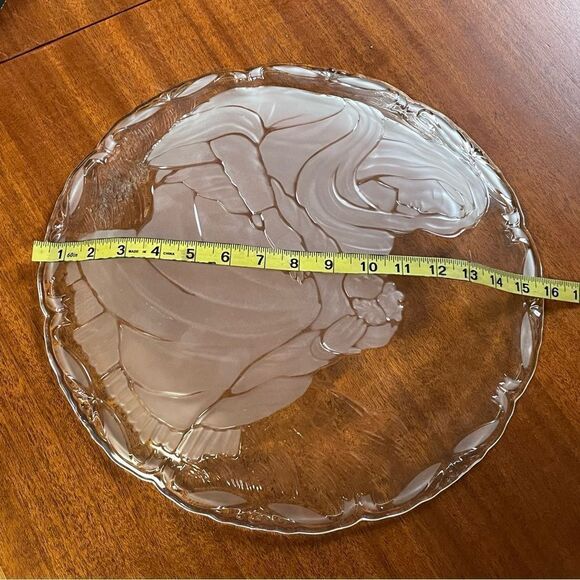 NIB MIKASA Madonna And Child Glass Frosted Serving Platter 15” Religious Holiday - Picture 11 of 15